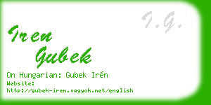 iren gubek business card